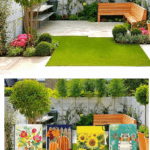 Garden transformation with colorful seasonal flags