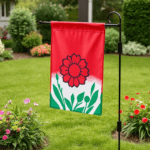 "A high-quality outdoor flag with a secure mounting system and vibrant colors, enhancing curb appeal. Seasonal Flags and House Flags."